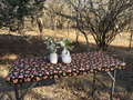 SMALL Moya Table Wrap (Floral Black) 1.2 m x 65 cm
