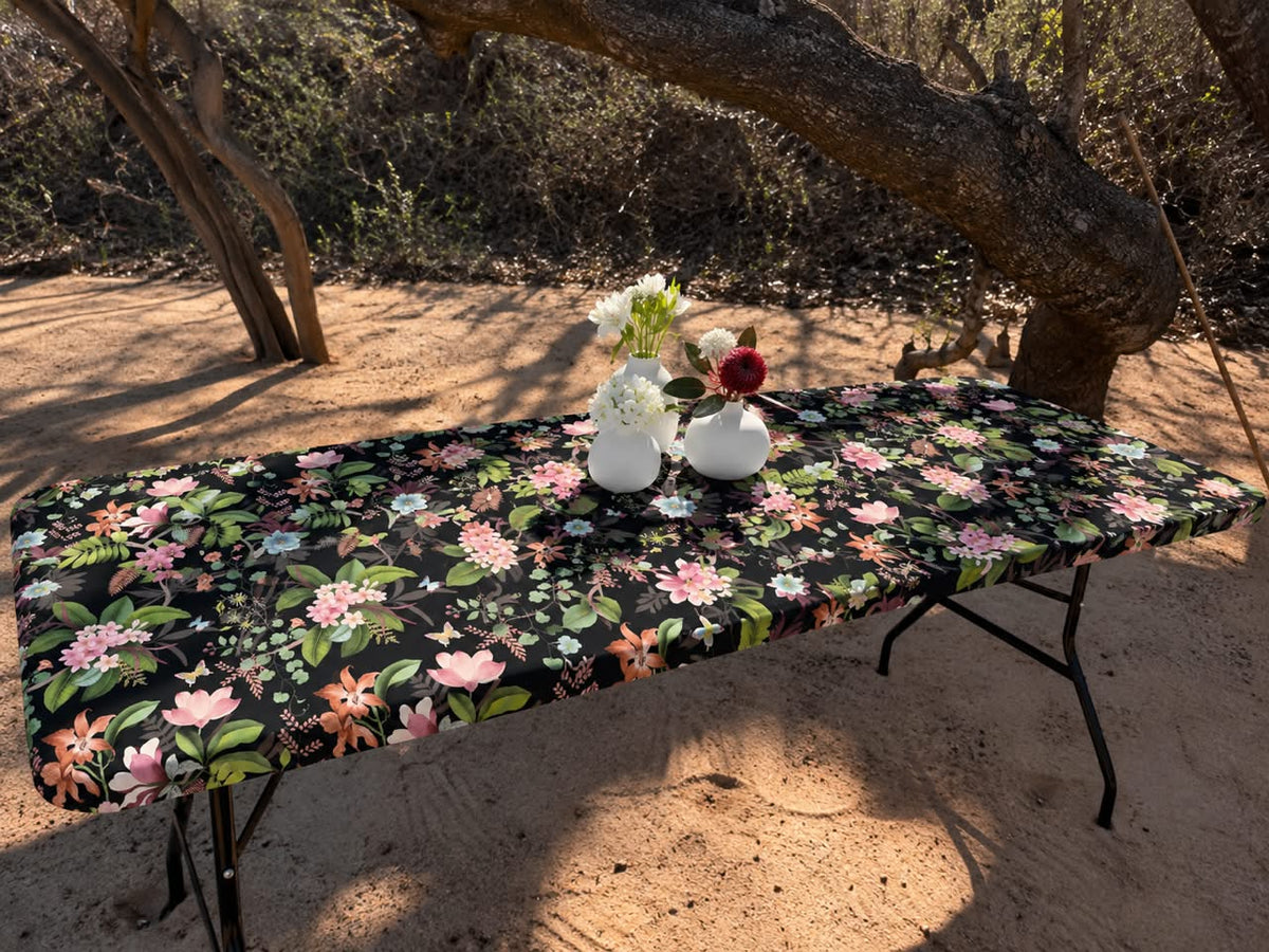 LARGE Moya Table Wrap (Dark Floral) 1.8 m x 75 cm